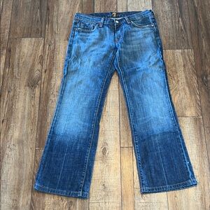 7 For All Mankind Gold Logo Blue Denim